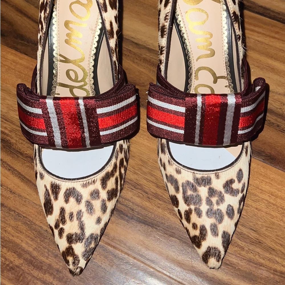 Sam Edelmam G0136l1250, Sand Leopard, Sz 6.5 Italy Couture Style New - Picture 12 of 13